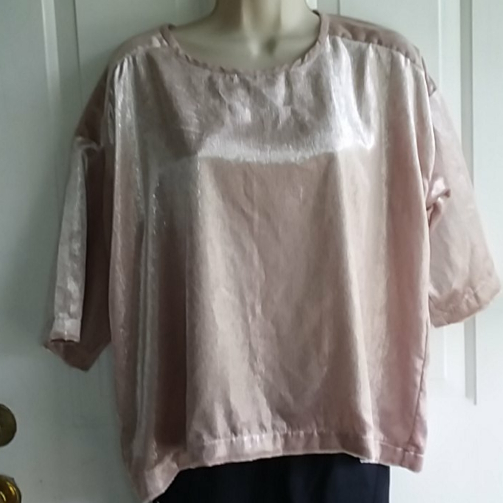 Xirena Bijoux top in nude sparkle